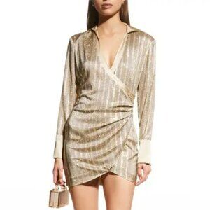 Retrofete Brynlee Embellished Silk Dress